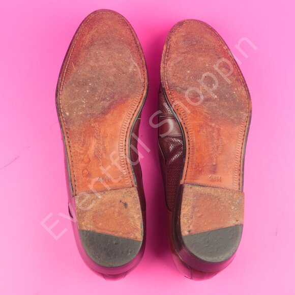 Mezlan Shoes Mens 16 M Brown Woven Fisherman Perforated Driving Dress Loafers - Picture 9 of 16